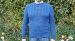 Мужской свитер резинкой спицами с описанием