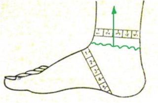 Схема замера стопы