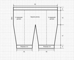 Выкройка штанишек